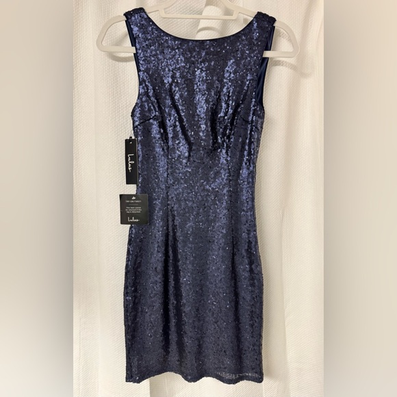 Lulu's Blue Sheath Cocktail Dress - Picture 1 of 11